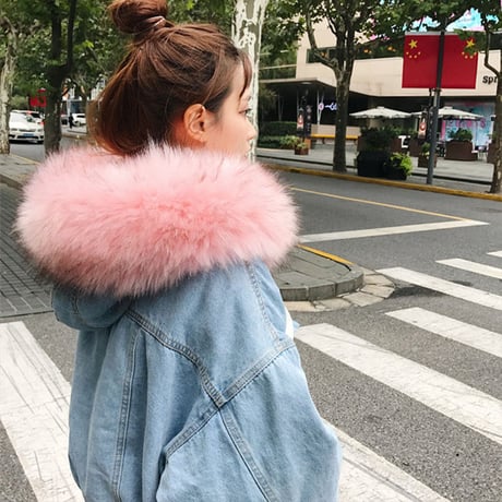 【レディース】ファーデニムジャケット