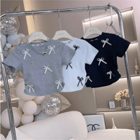 リボンデコレーションTシャツ