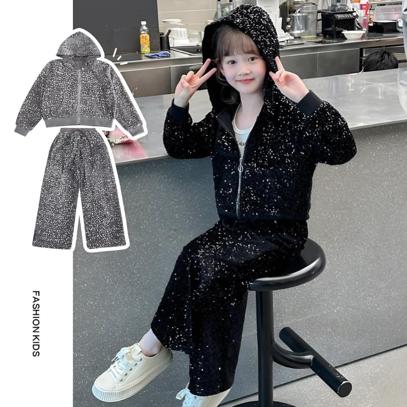 【新品】エジプト製黒スパンコール刺繍入りベリーダンスセットアップ 新品】エジプト製！黒い刺繍入りベリーダンスセットアップ