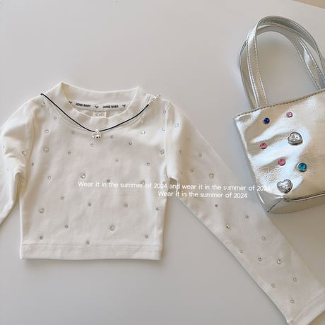 ストーンショート丈Tシャツ