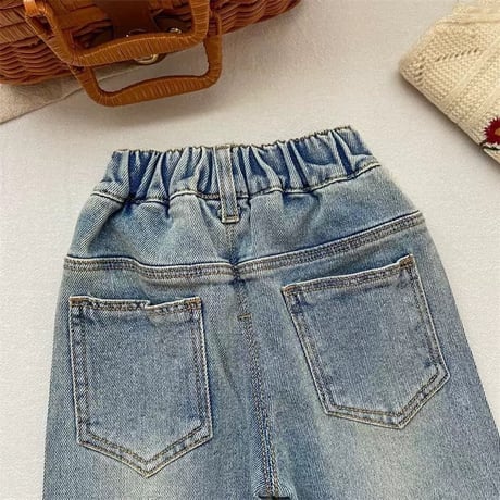 ストーンワイドデニムパンツ