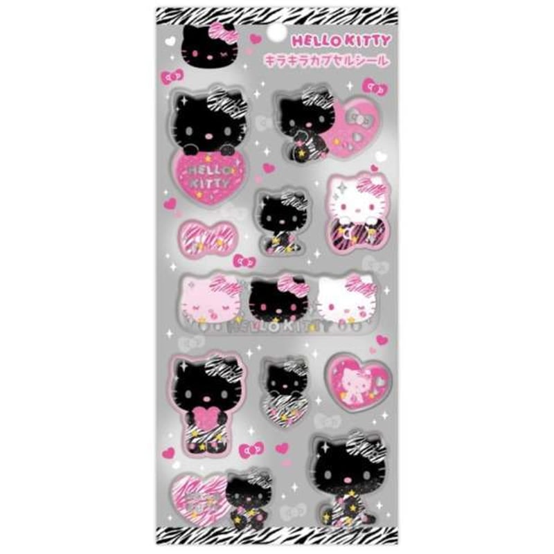 ハローキティ キラキラカプセルシール ゼブラ | select shop Lica.