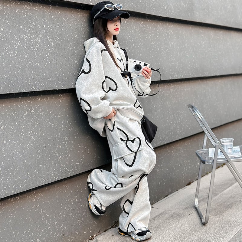 ビッグハート柄 スウェットセットアップ | select shop Lica.