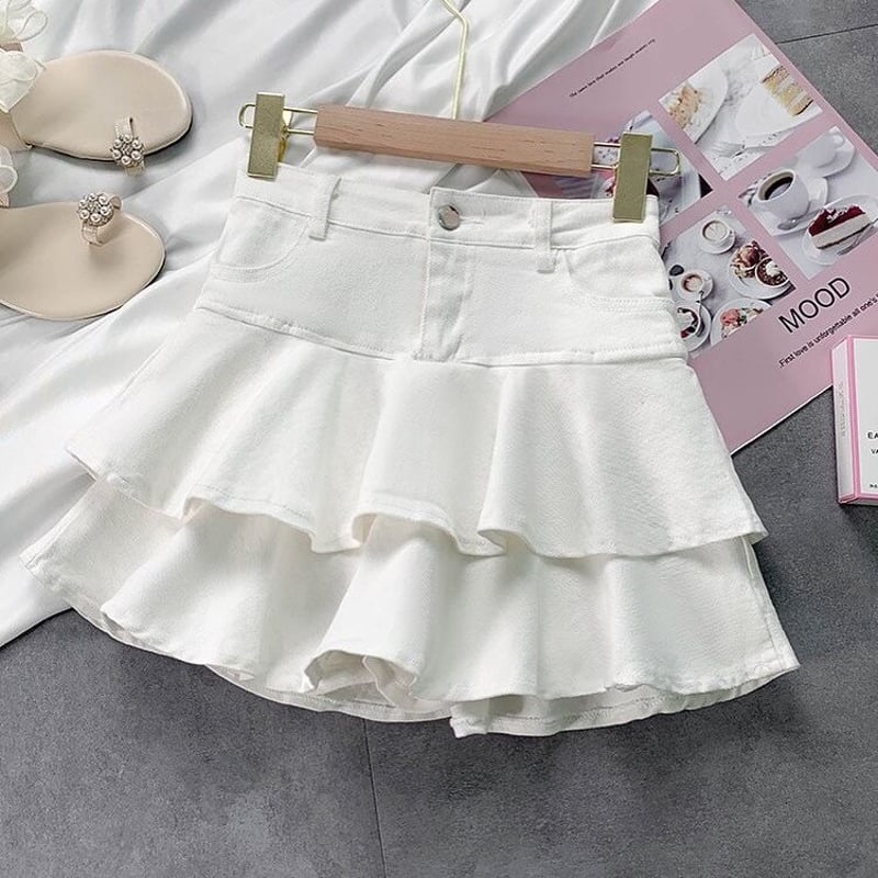 フリルデニムスカート | select shop Lica. フリルデニムスカート | select shop Lica.
