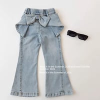 バックリボンフレアパンツ