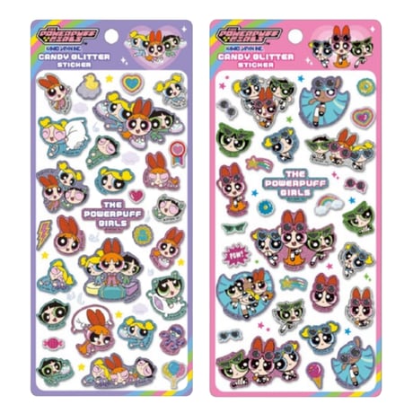 パワーパフガールズ キャンディグリッターステッカー