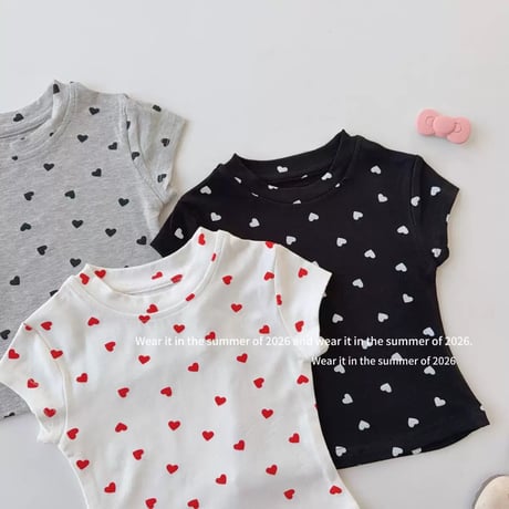 ミニハートデザインTシャツ
