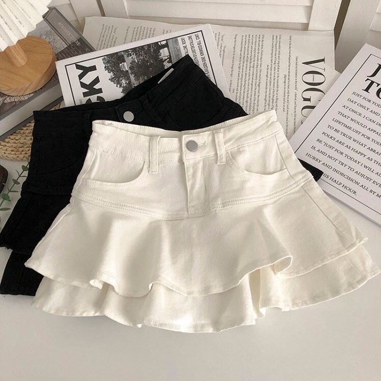 フリルデニムスカート | select shop Lica. フリルデニムスカート | select shop Lica.