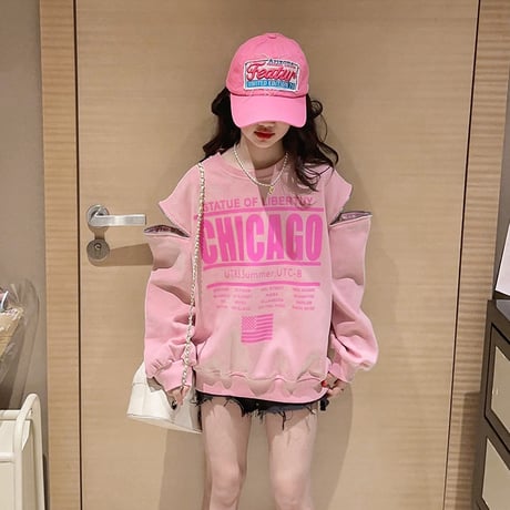 ジッパースリーブトップス