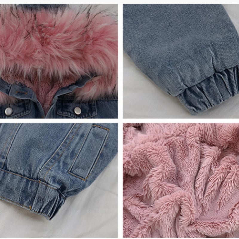 キッズ】ファーデニムジャケット | select shop Lica.