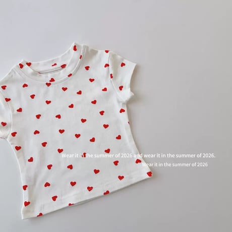 ミニハートデザインTシャツ