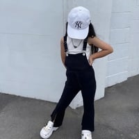 スリット入りサロペット