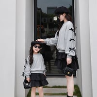 サイドリボンスウェットトップス