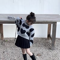 ハート柄ニットトップス