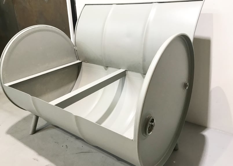 ご成約済】ドラム缶ベンチ【新色】