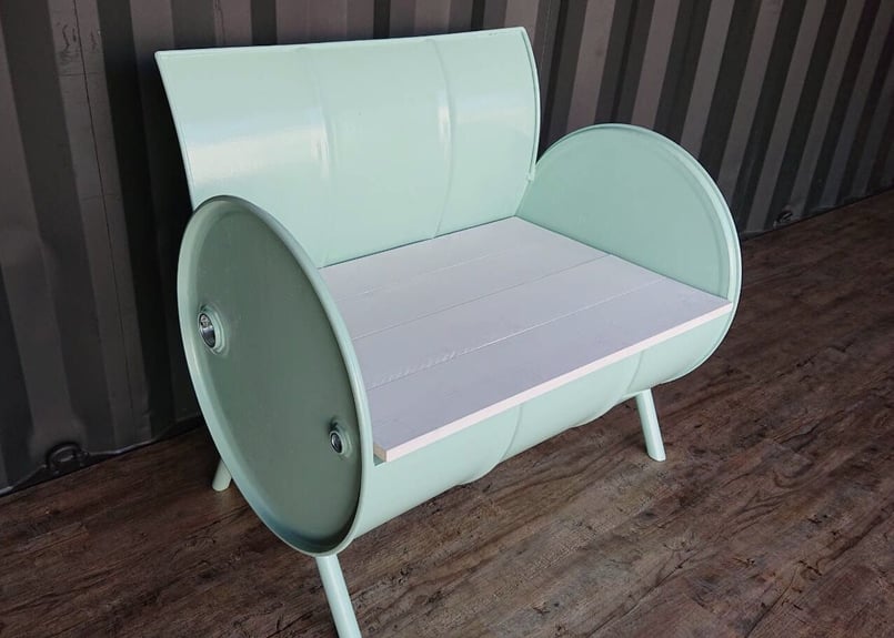 ドラム缶 リメイク ソファ ベンチ チェア 椅子 新色登場！］ドラム缶リメイク ソファ ベンチ 椅子 アメリカン