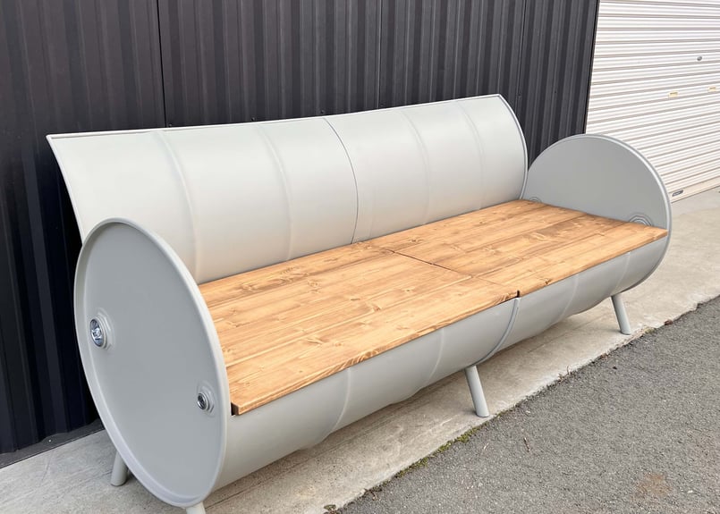 ドラム缶リメイクNo.2 ドラム缶リメイク 2連ドラム缶リメイクソファ アメリカン