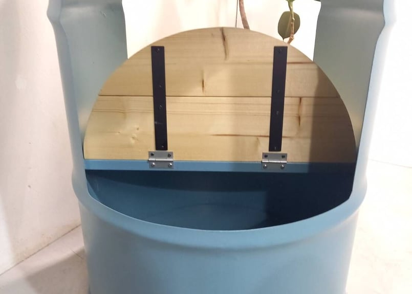 ドラム缶リメイクテーブル ドラム缶リメイクテーブル 開閉式 机・デスク SEA FLOWER 通販