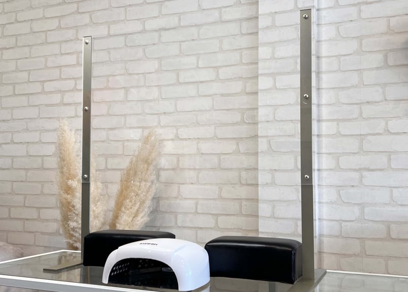 新色登場] シャンパンメタリック サロン 飛沫防止