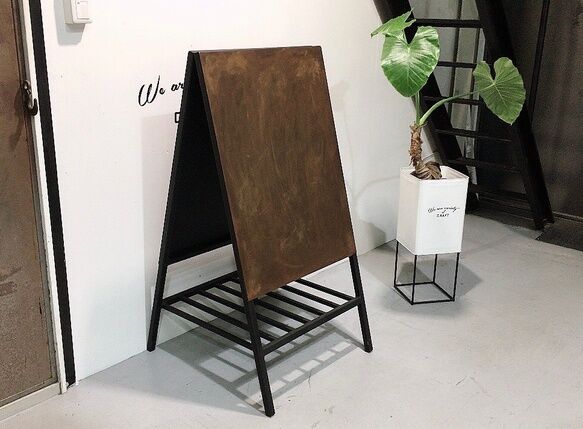 アイアン A型看板 スタンド看板 ダメージ加工 インダストリアル