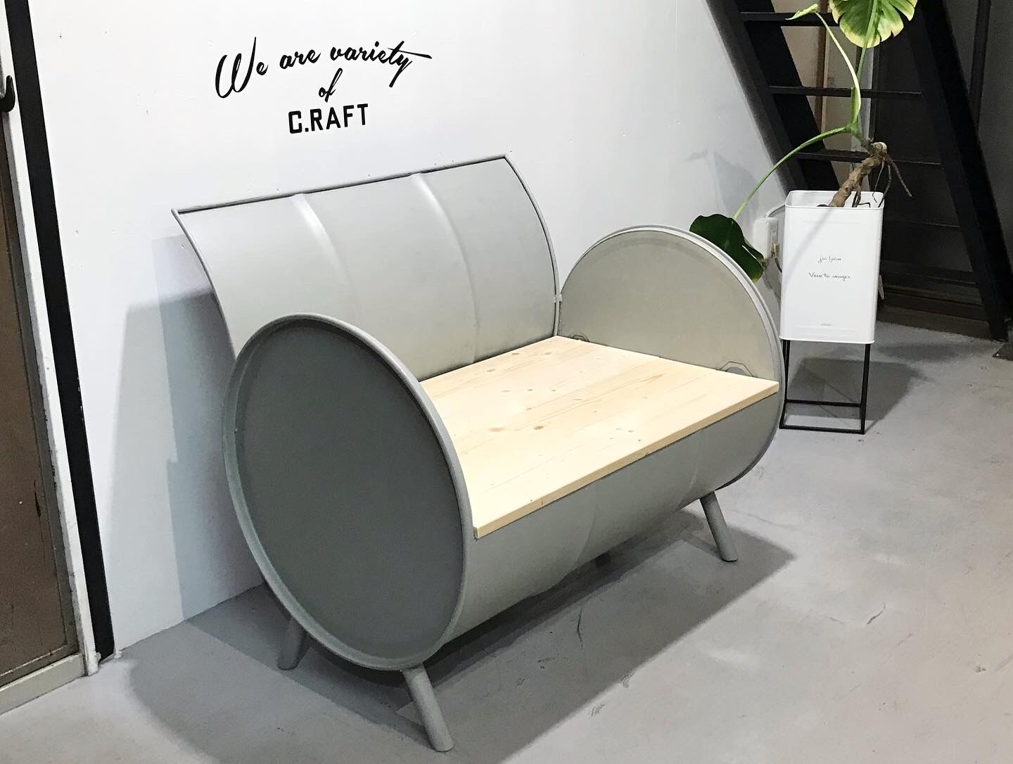 ドラム缶 リメイク ソファ 椅子 インテリア 新色登場！］ドラム缶リメイク ソファ ベンチ 椅子 アメリカン