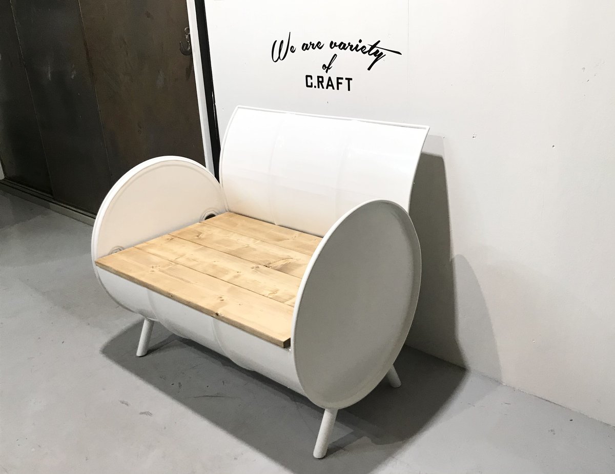 新色］ドラム缶 リメイク ソファ ベンチ アメリカン | CRAFT COLLECT