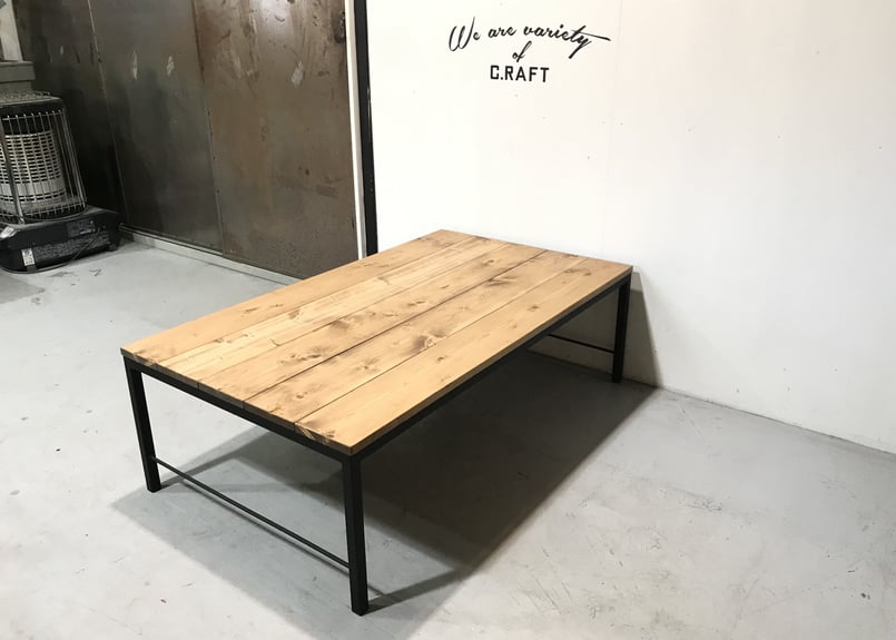 アイアン ウッド ダイニングテーブル ローテーブル 1100×700
