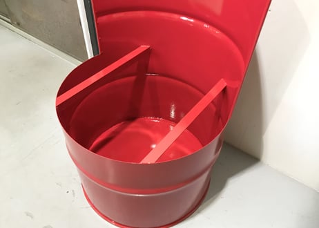 ［新商品］1人掛け　ドラム缶　リメイク　ソファ　ベンチ　アメリカン　インダストリアル