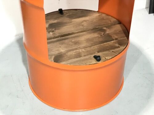 ドラム缶　リメイク大型　オブジェ　ディスプレー置物　オレンジ　店舗用品　店舗飾り ドラム缶リメイク大型オブジェディスプレー置物オレンジ店舗用品店舗飾り