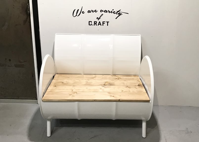 新色］ドラム缶 リメイク ソファ ベンチ アメリカン | CRAFT COLLECT