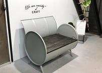 ［新色登場！］ドラム缶リメイク　ソファ　ベンチ　椅子　アメリカン　インダストリアル