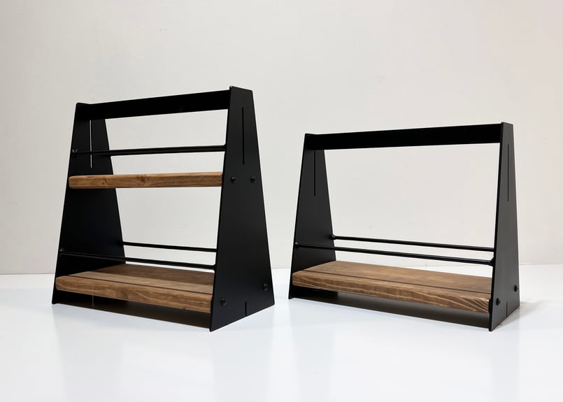 アイアンコンパクトスパイスラック・35cm アイアンコンパクトスパイスラック・2段調味料棚【送料無料】 棚