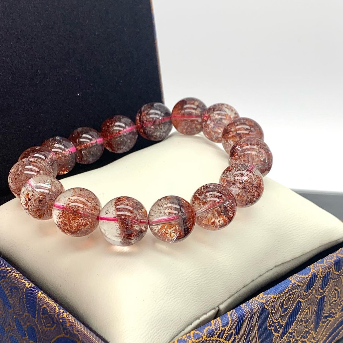 パワーストーン天然石ブレスレットレッドスーパーセブン8mm14cm