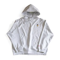 ONE POINT EMBROIDERED HOODIE(のんぺー) ash-grey