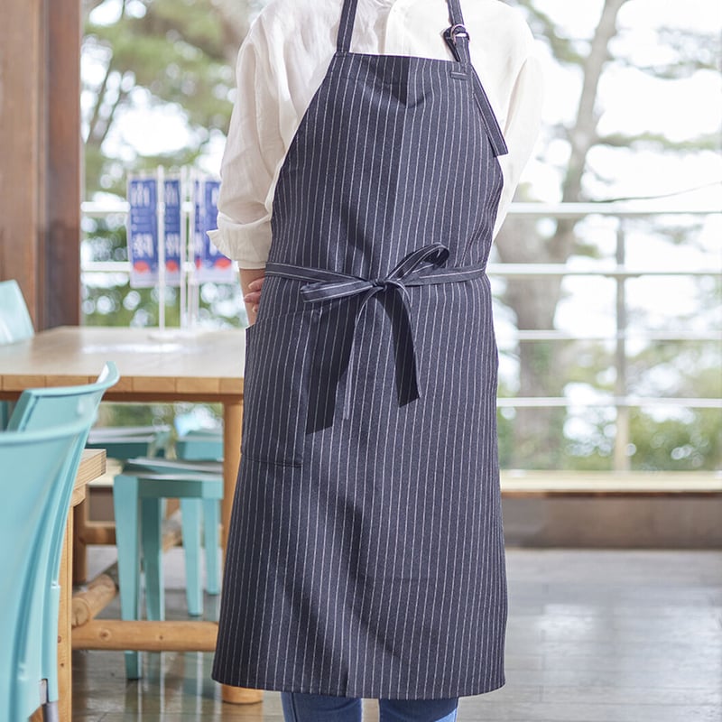 ストライプエプロン（ブラック） | コシェルカフェ