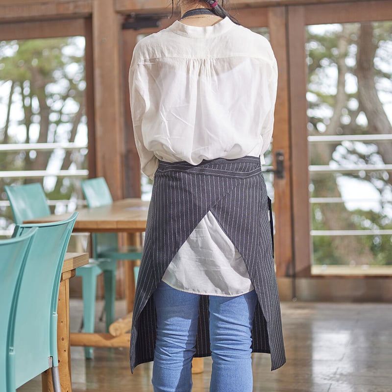 ストライプエプロン（ブラック） | コシェルカフェ