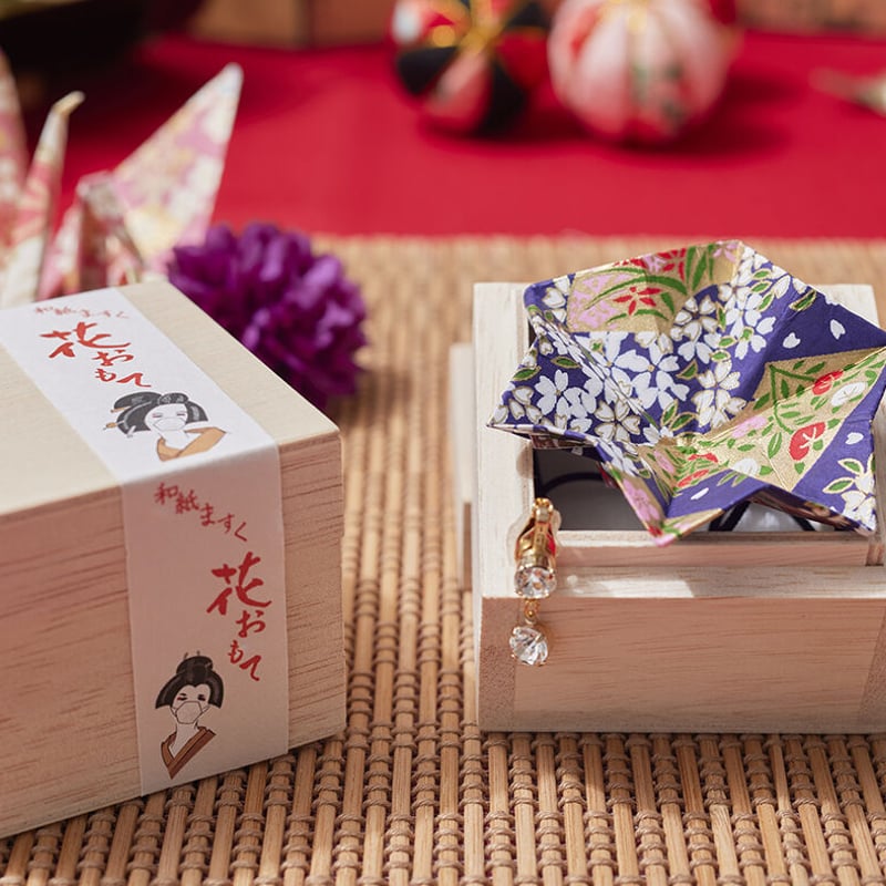 No.163  オーダーマスク　花柄　和柄　グログラン　おまとめ割 令和生まれの工芸品 / 和紙マスク「花おもて」 和のこころを花のかたち
