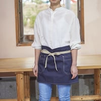 帆布の腰下エプロン（ネイビー）