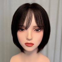 ナチュラルブラック小顔ショート レミー毛100％　医療用ウィッグ