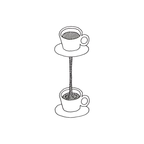 twin cup (coffee dripper + cup and saucer)