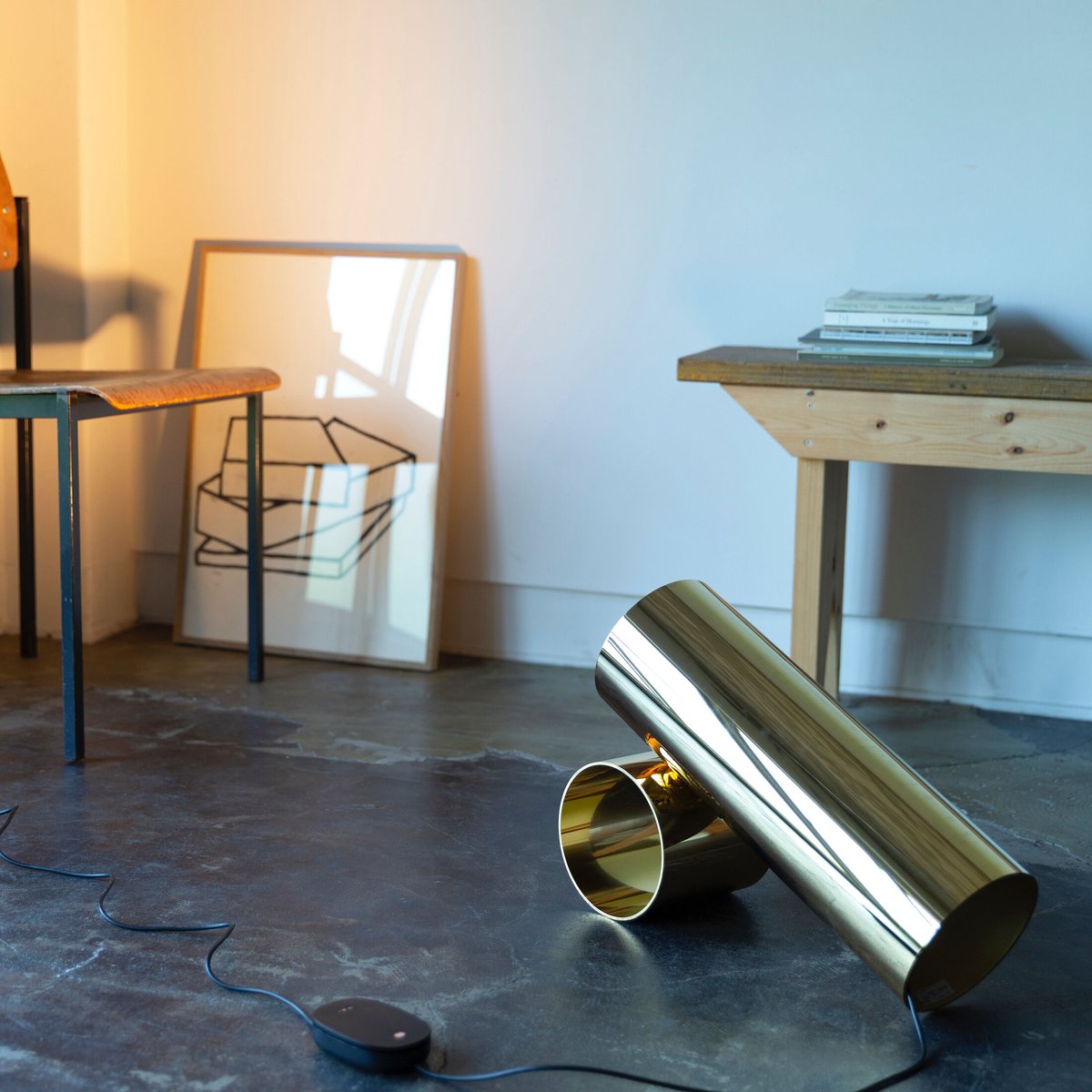 sawaru floor lamp gold nendo house