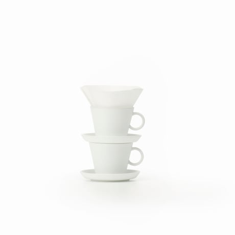twin cup (coffee dripper + cup and saucer)