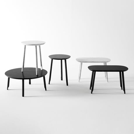 ballerina / low table 40 oval white (build to order)