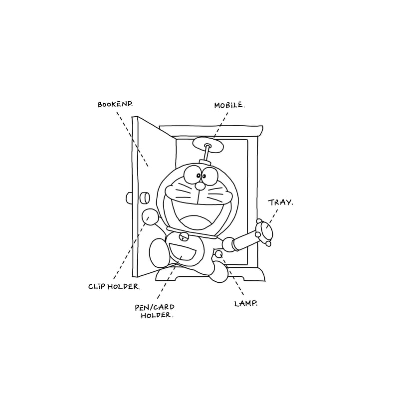 ドラえもん ホルダー doraemon minimal desktop collection clip holder