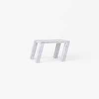 nod / side table low white (build to order)