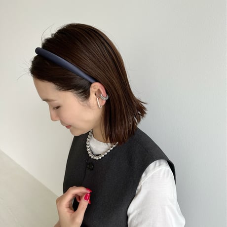 satin volume head band【細】