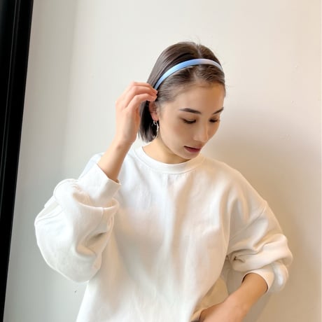 simple satin head band【細】