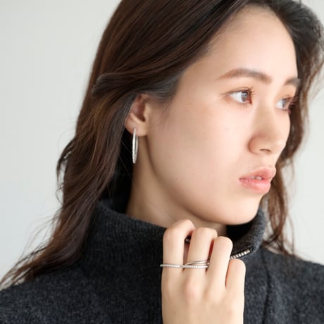double bijou hoop pierce