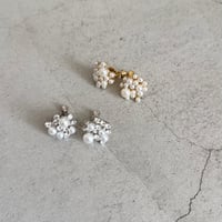 pearl cluster earring