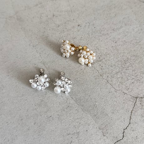 pearl cluster earring